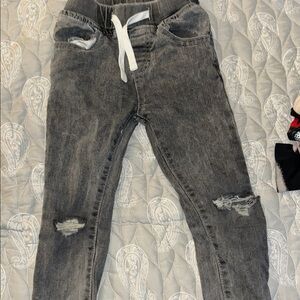 Little Bipsy Gray Ripped Kids Jeans